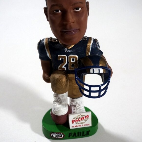 NFL HOF Marshall Faulk Ceramic Bobble Head 2002 Pacific Limited Edition 1/1000 - Picture 1 of 9